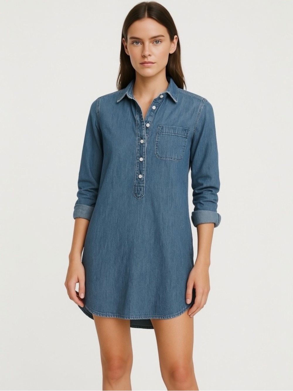 J. Crew Denim Dress in Medium Blue